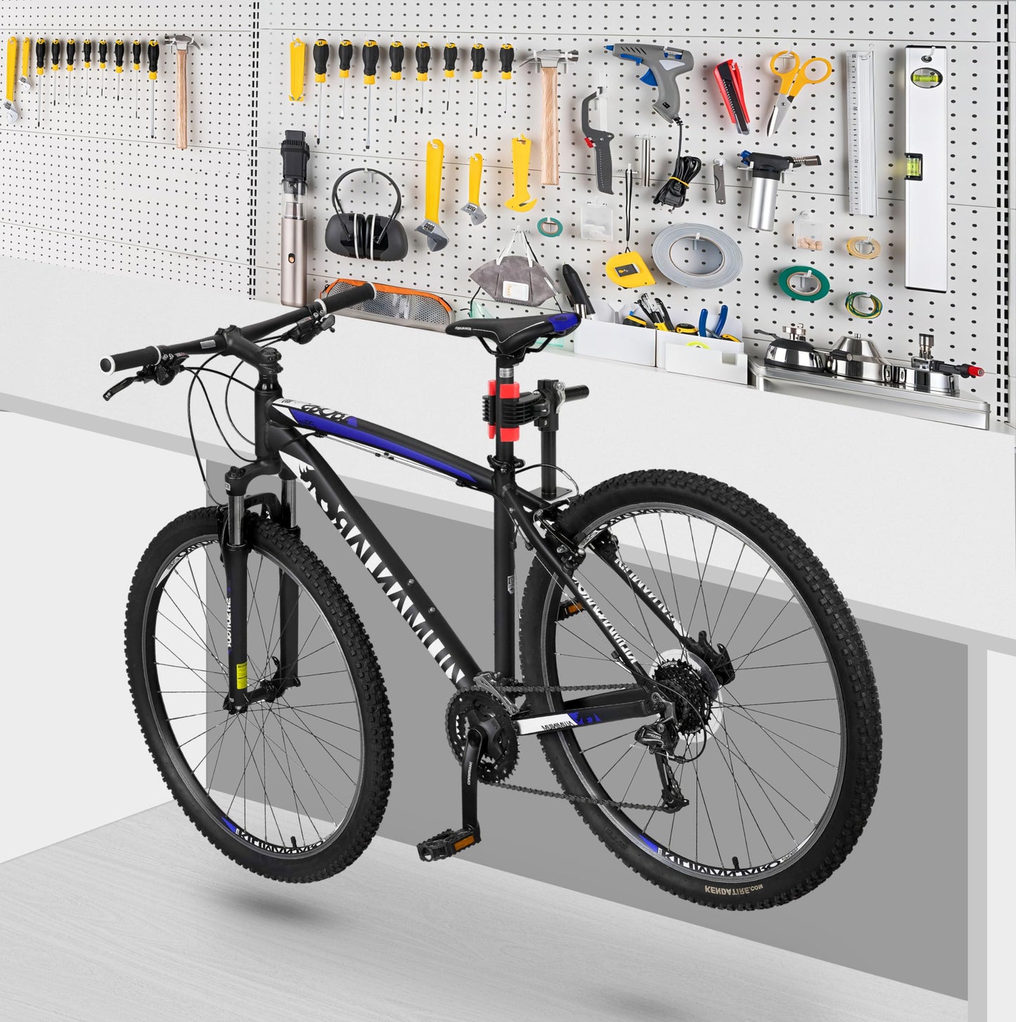 Auwey Bike Repair Stand Wall Mount Bike Repair Workstand Bike Workbench Bicycle Maintenance Rack Bicycle Repair Rack Bike Clamp Height Adjustable Bicycle Maintenance Stand