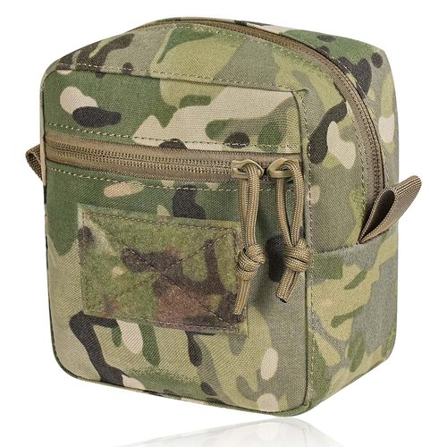 CASONMMAX Tactical Molle Admin Pouch,Small GP Pouches with Loop Panel for Vest,Gun Belts,Backpack etc. (MC)