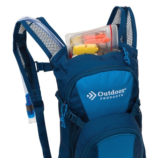 Outdoor Products Tadpole Hydration Pack Bundle - Black with Violet Tulip and Bright Blue