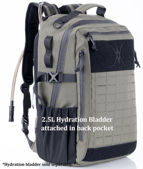 BACKFERRY Urban Tactical Backpack Laser-Cut MOLLE Daypack Commuter Bag for EDC,Travel,Work,Hiking for Men Women