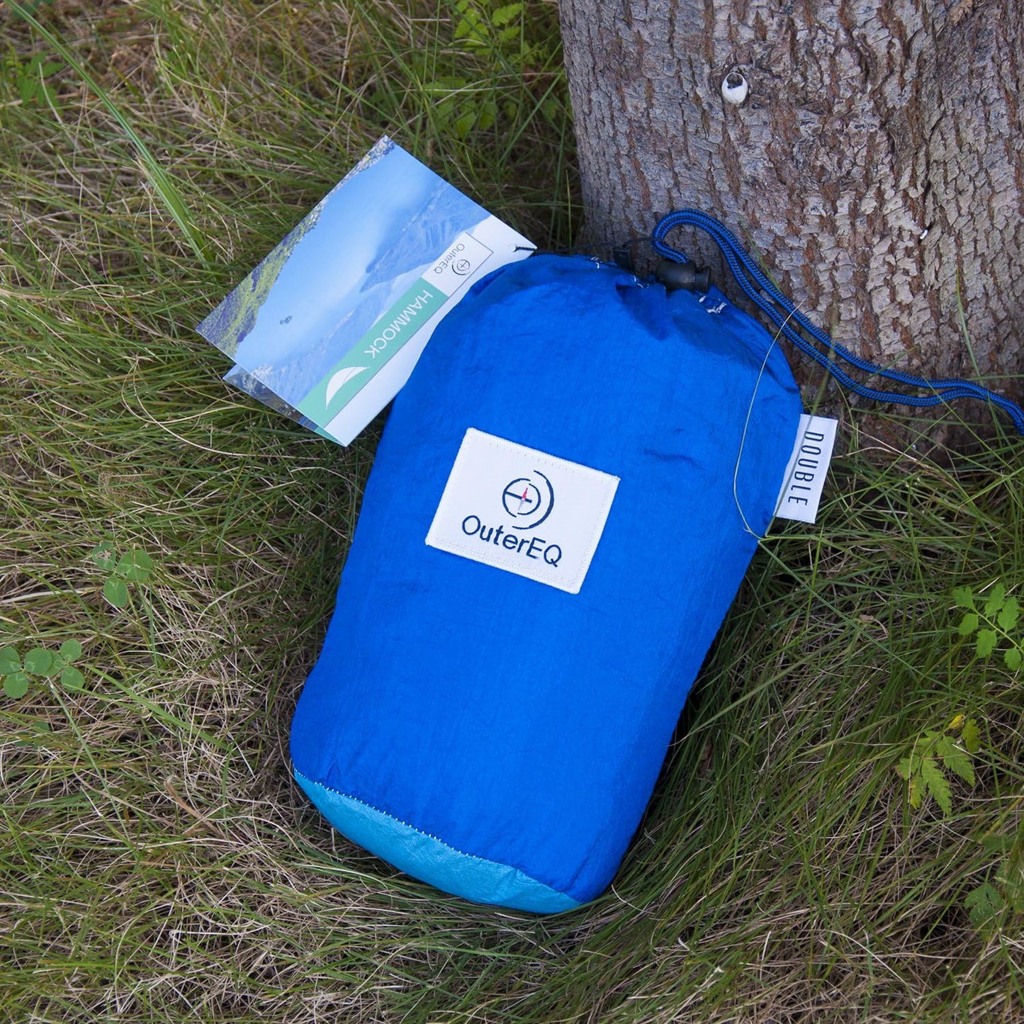 Portable Nylon Fabric Travel Camping Hammock Light Blue/Blue