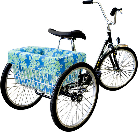 Adult Trike Bicycle Basket Liner, Large Bike Basket Liner, Extra Large Trike Only Rear Basket Liner
