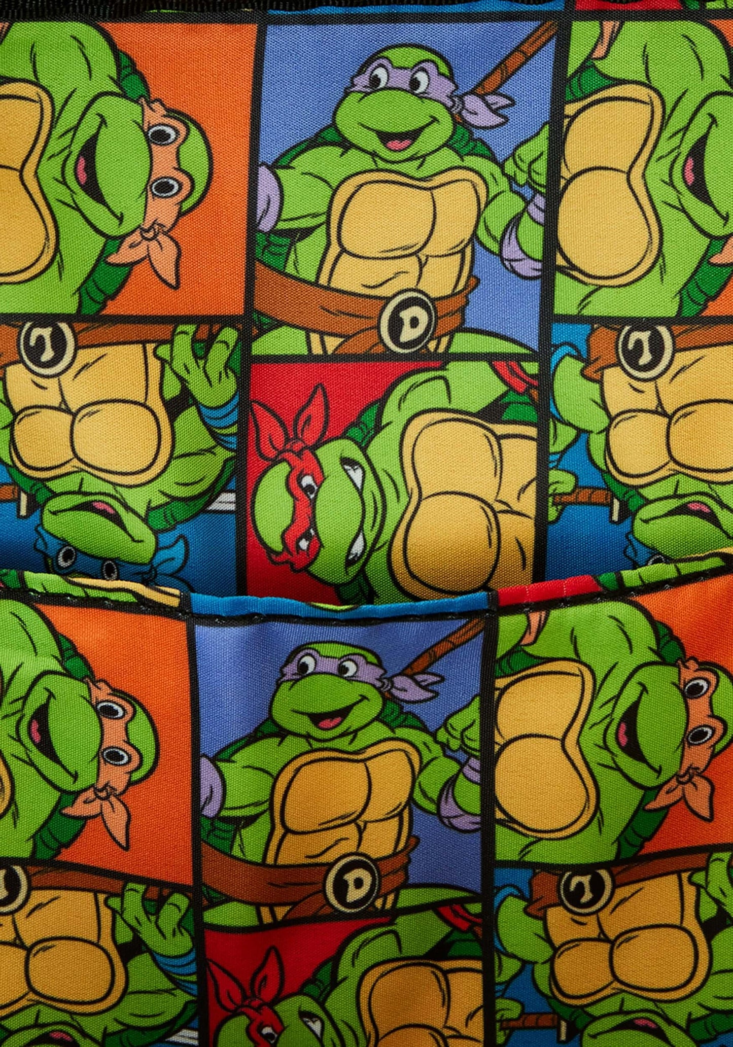 Loungefly Teenage Mutant Ninja Turtles 40th Anniversary Vintage Arcade Mini Backpack, Black/Charcoal, Taglia unica