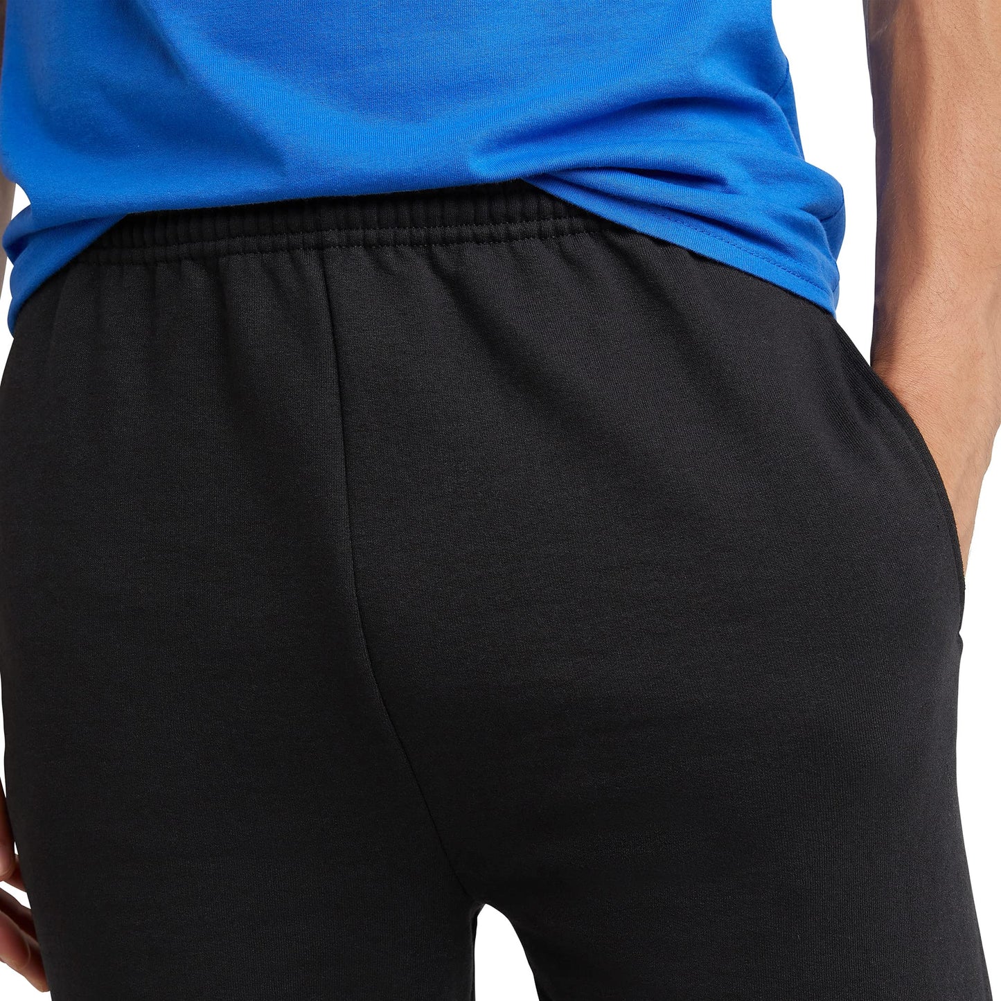 Hanes Men's EcoSmart Open Leg Pant with Pockets, black, M