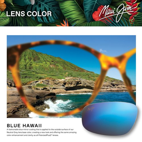 Maui Jim Men's Uila AF Rectangle Sunglasses, Matte Black/Blue Hawaii Polarized, Extra Large