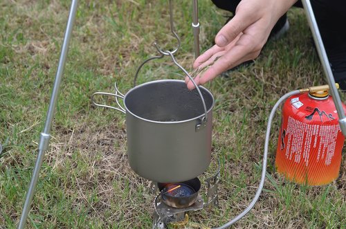 COMTAI 1100ml Titanium Camping Pot with Lid & Bail Handle, Lightweight Backpacking Cookware for Outdoor Hiking Cooking, Ultralight Titanium Cook Pot for Campfire Use