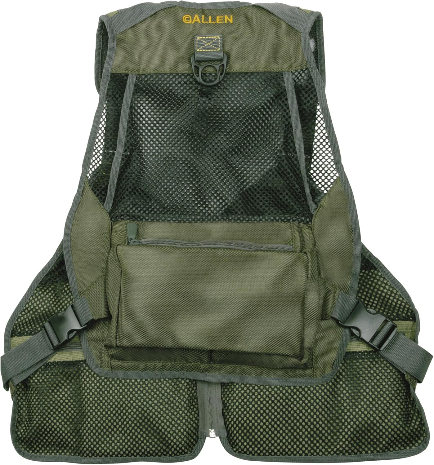 Allen Company, Big Horn Fishing Chest Vest with MOLLE Web Gear Lash, with Hydration Storage Pocket, Fishing Outdoor Gear, Olive, Medium (6346)