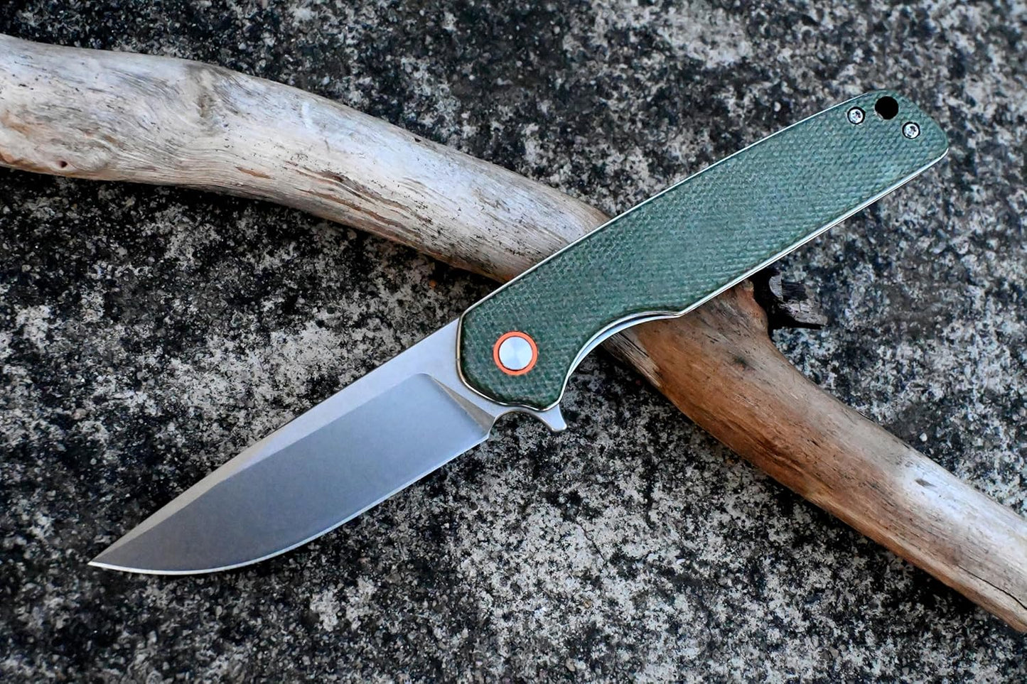 YAK & YETI Premium Micarta Handle Folding Knife- Everyday Carry Knife for Men and Women - Indoor or Outdoor-Camping and Hunting knife-D2 steel Blade #2