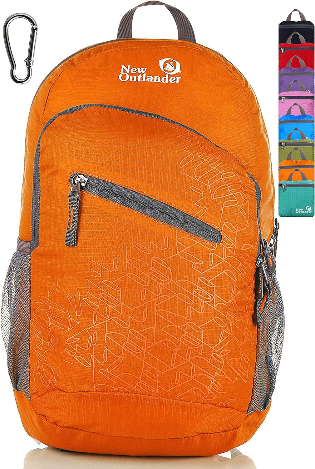 Outlander Packable Handy Lightweight Travel Hiking Backpack Daypack, Black