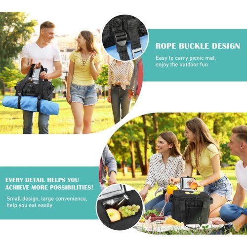 Tirrinia Large Insulated Cooler Bag - Outdoor Leakproof Cooler Box for Women & Men - Portable Freezer Bag with Adjustable Shoulder Strap for Camping, Picnic, Golf, Beach