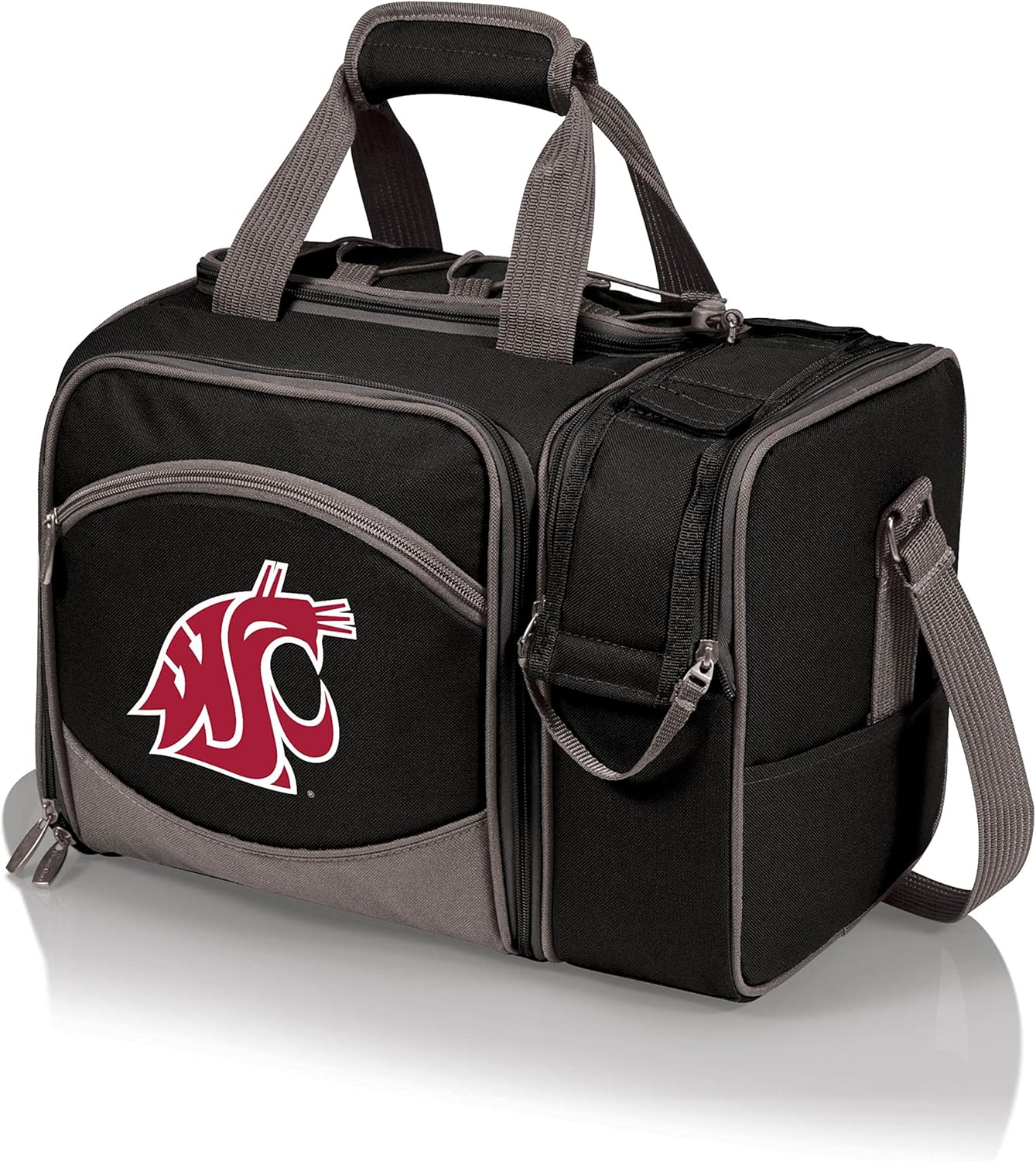 NCAA Malibu Cooler Picnic Basket - Insulated Tote with Complete Picnic Set