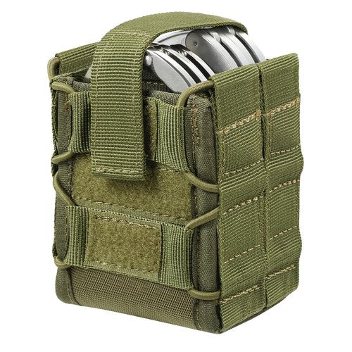 Double Handcuff Pouch for Most Standard Size Handcuffs, MOLLE Handcuff Case for Duty Belt, Law Enforcement Cuff Holder (Green)