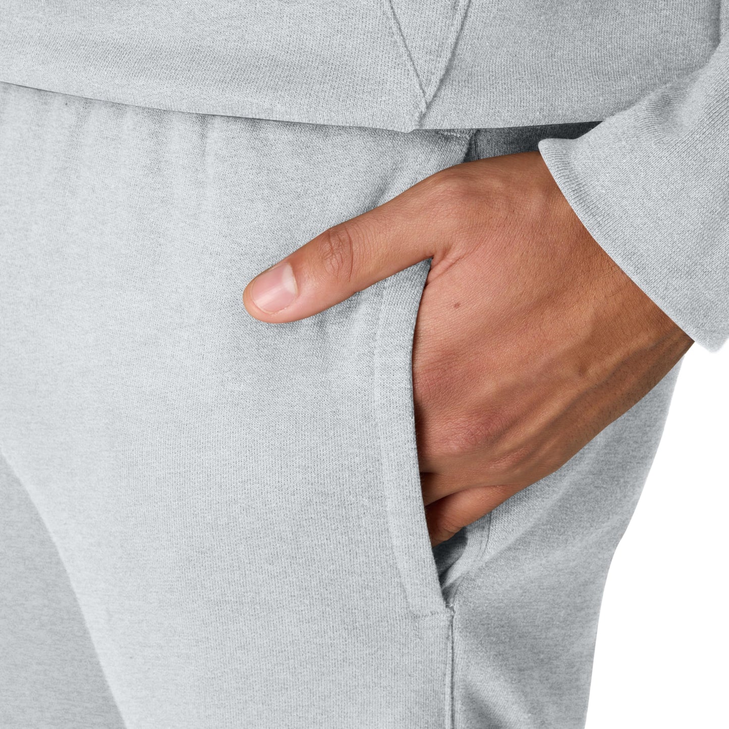 Hanes ComfortBlend Men's Originals Midweight Joggers with Pockets, Fleece Sweatpants, 30" Inseam, Light Steel