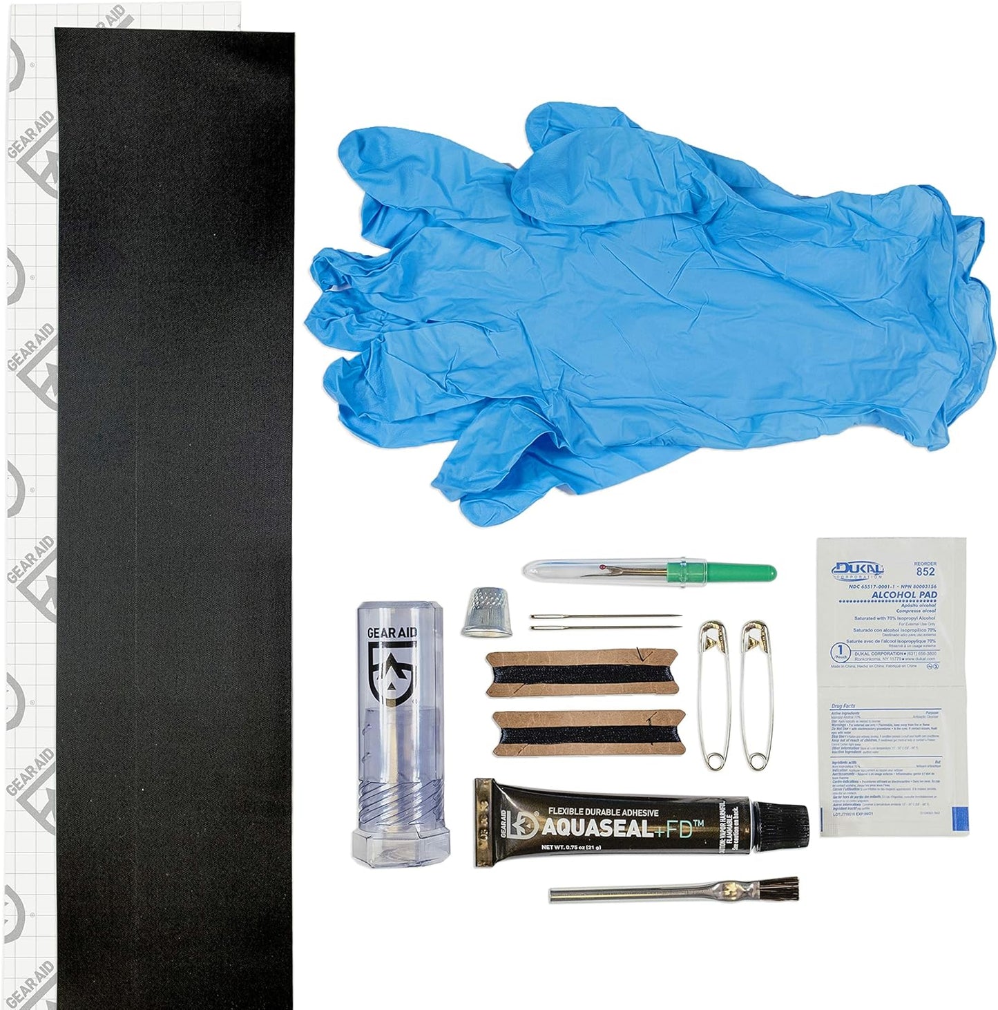 Aquaseal FD Soft Top Repair Kit for Jeep & Convertible Tops - Waterproof Adhesive Patch, 7x10" - Black