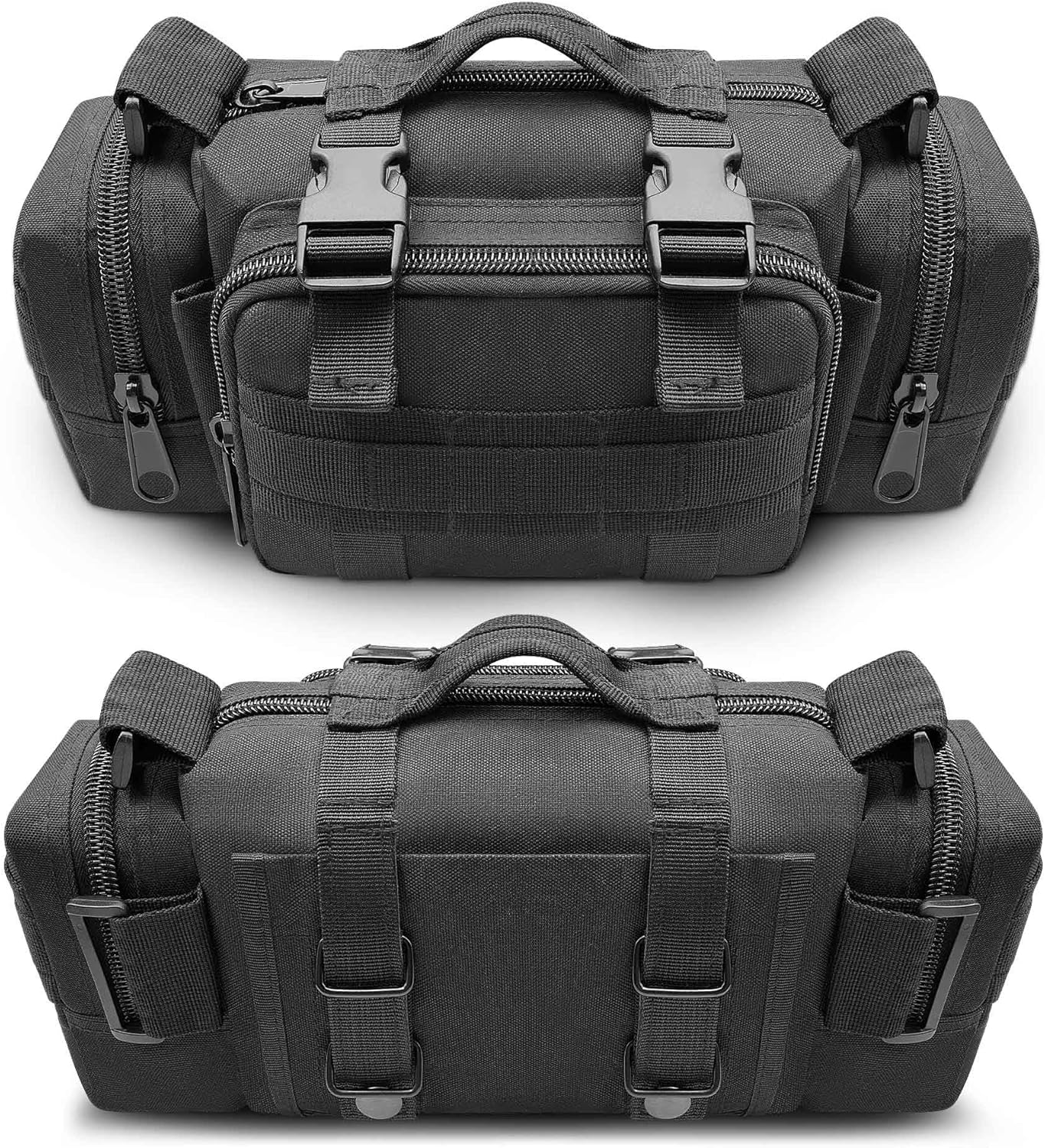 3P Military Duffel Waist Bag, Molle Bicycle/Motorcycle Waterproof Fanny Packs Camera Bag Camo EDC Utility Pouch Crossbody with Shoulder Strap Hand Carry