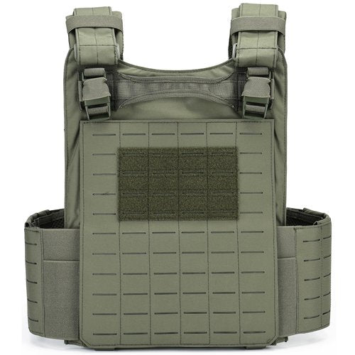 DEYACE Tactical Quick Release Vest for Men, Fully Adjustable Plate Carriers Vest with Breathable 3D Mesh Liner