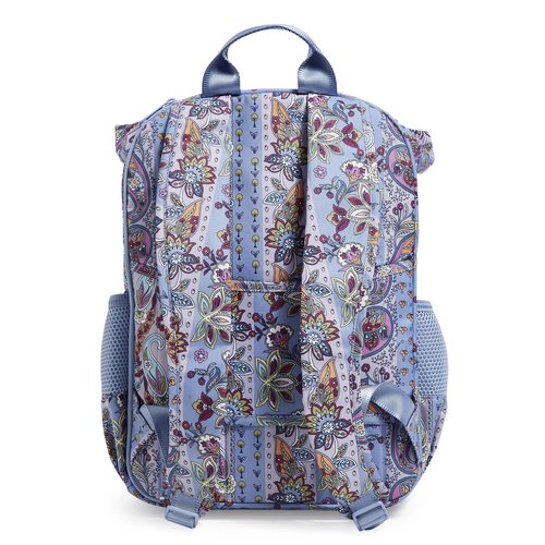 Vera Bradley Recycled Lighten Up Reactive Daytripper Commuter Backpack, Provence Paisley Stripes