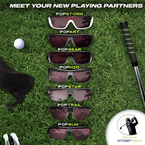 POPTICALS NYDEF Golf Foldable Sunglasses for Your Golfing Accessories (Violet)