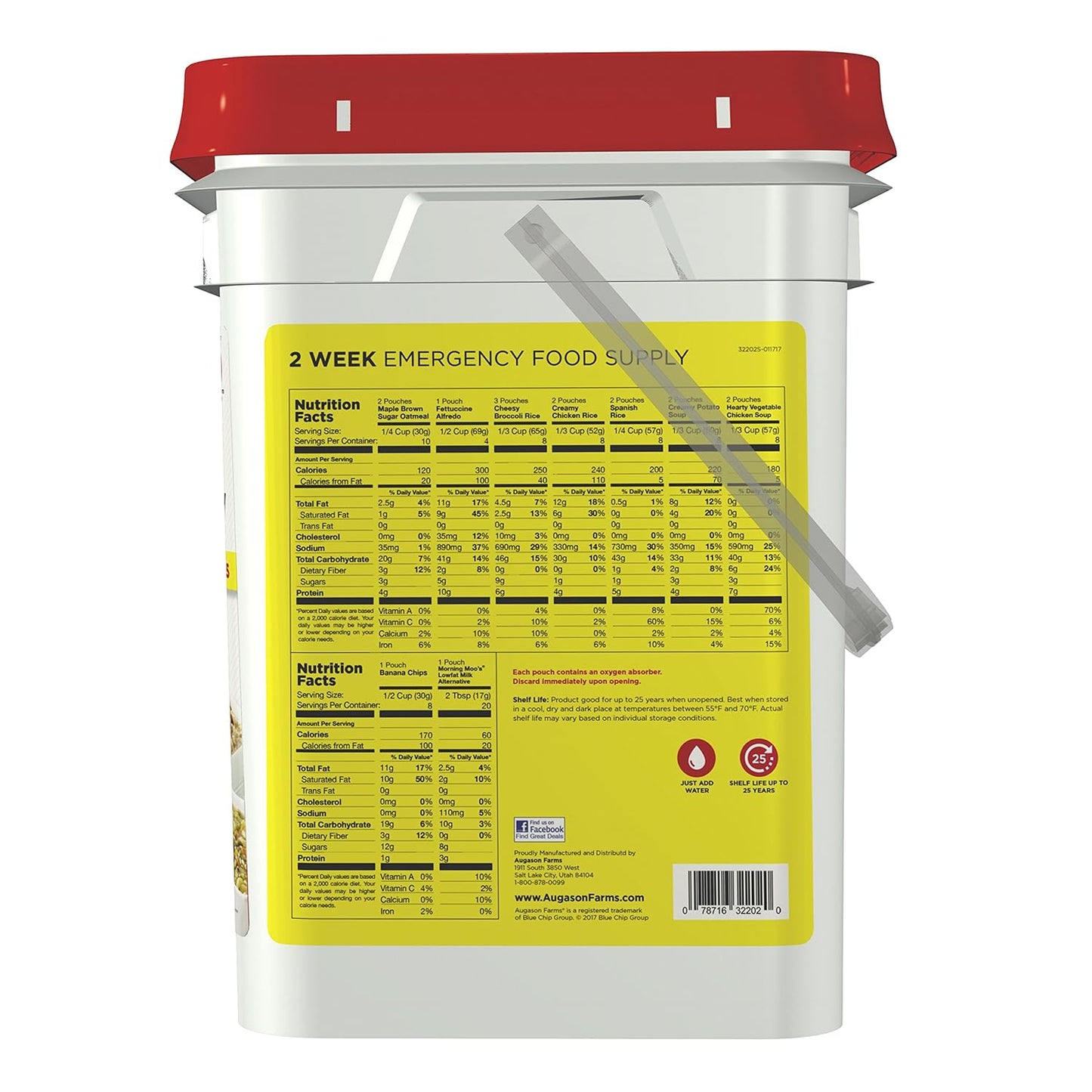 Augason Farms 2 Week 1 Person Emergency Food Supply 14 lb.