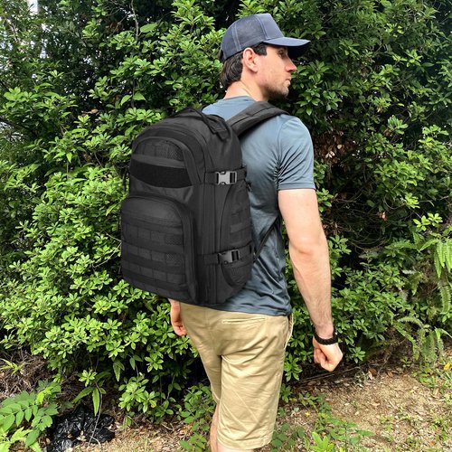 CamGo Tactical Backpack 28L MOLLE Hiking Daypack Small Miltary Bug Out Bag Army Rucksack for Outdoor Sport Motorcycle Travel