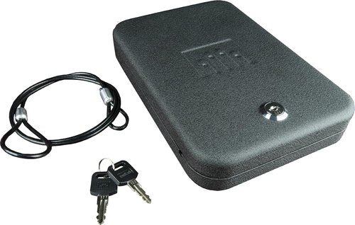 GunVault NanoVault Travel Handgun Safe for Pistols with Key Lock - TSA-Approved