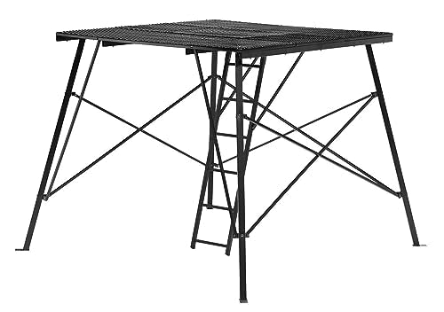Muddy 65" L x 65" W x 5' H Ground Blind Platform - Durable Powder-Coated Steel Outdoor Hunting Trap Door Universal Platform, Ground Blind Not Included