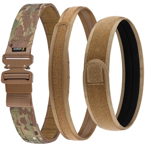 VOTAGOO Tactical Battle Belt with Quick Release Buckle MOLLE System, Heavy Duty Gun Holster Belt