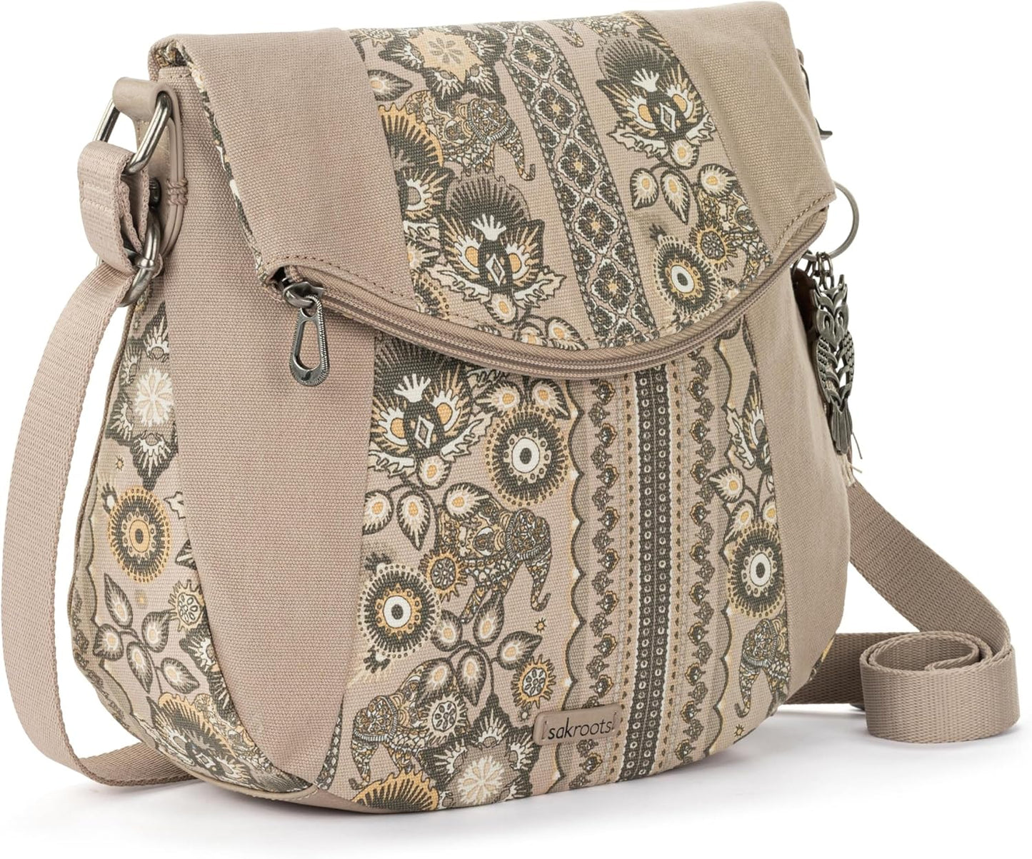 Sakroots Foldover Crossbody Purse - Women's Handbag For Everyday & Travel - Cross Body With Adjustable Shoulder Strap