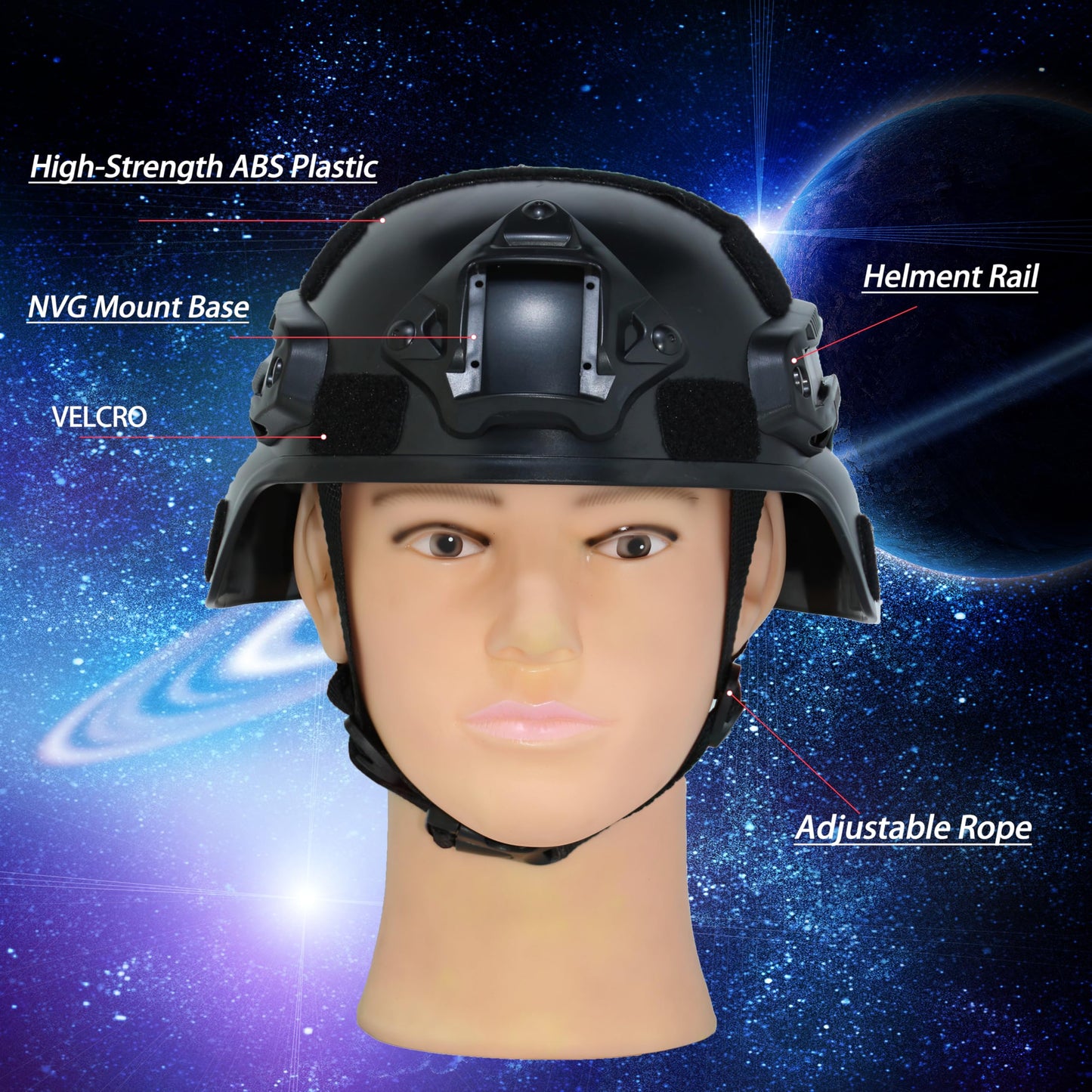 Airsoft Helmet and Mask, Tactical Skull Mask, Full Face Airsoft,Military Paintball Helmet with NVG Mount and Side Rail, Adjustable Strap - Complete Tactical Gear