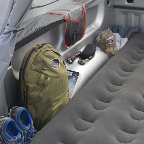Napier Backroadz Truck Tent, Grey/Green, Full Size Short Bed (5.5'-5.8') & Rightline Gear Truck Bed Air Mattress with Built-in Pump, 5 to 6 Foot Bed