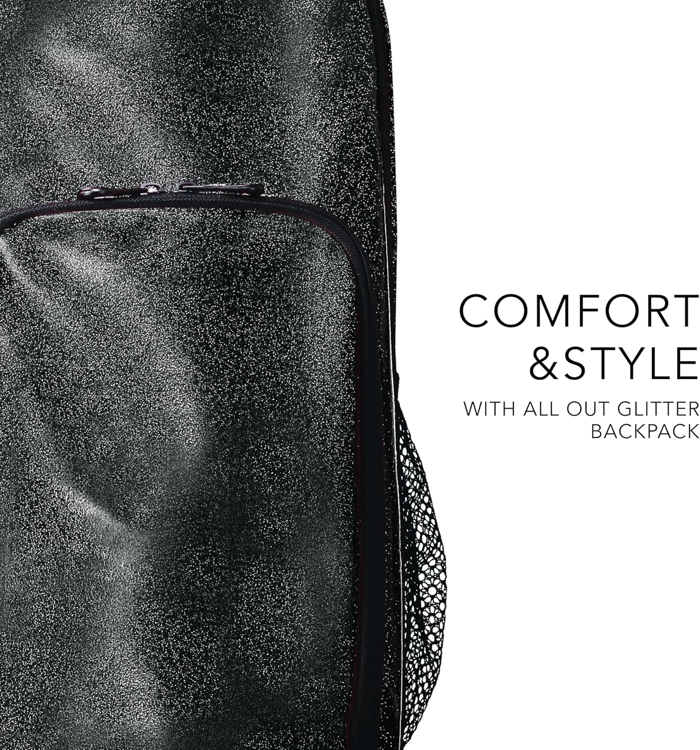 Augusta Sportswear Backpack, Black Glitter/Black, One Size