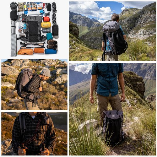 Naturehike Rock-40L/60L+5L Internal Frame Hiking backpacking backpack, Camping Waterproof Bag, Ultralight Outdoor Daypack with Rain Cover for Hiking, Backpacking,Camping Survival(60+5L(updated))