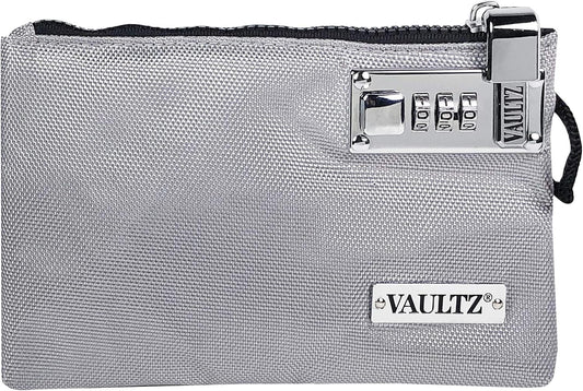 Vaultz Money Bag with Lock - 5 x 7 Inch, Men & Women's Locking Accessories Pouch for Cash, Bank Deposits, Wallet, Medicine, Phone and Credit Cards - BERRY