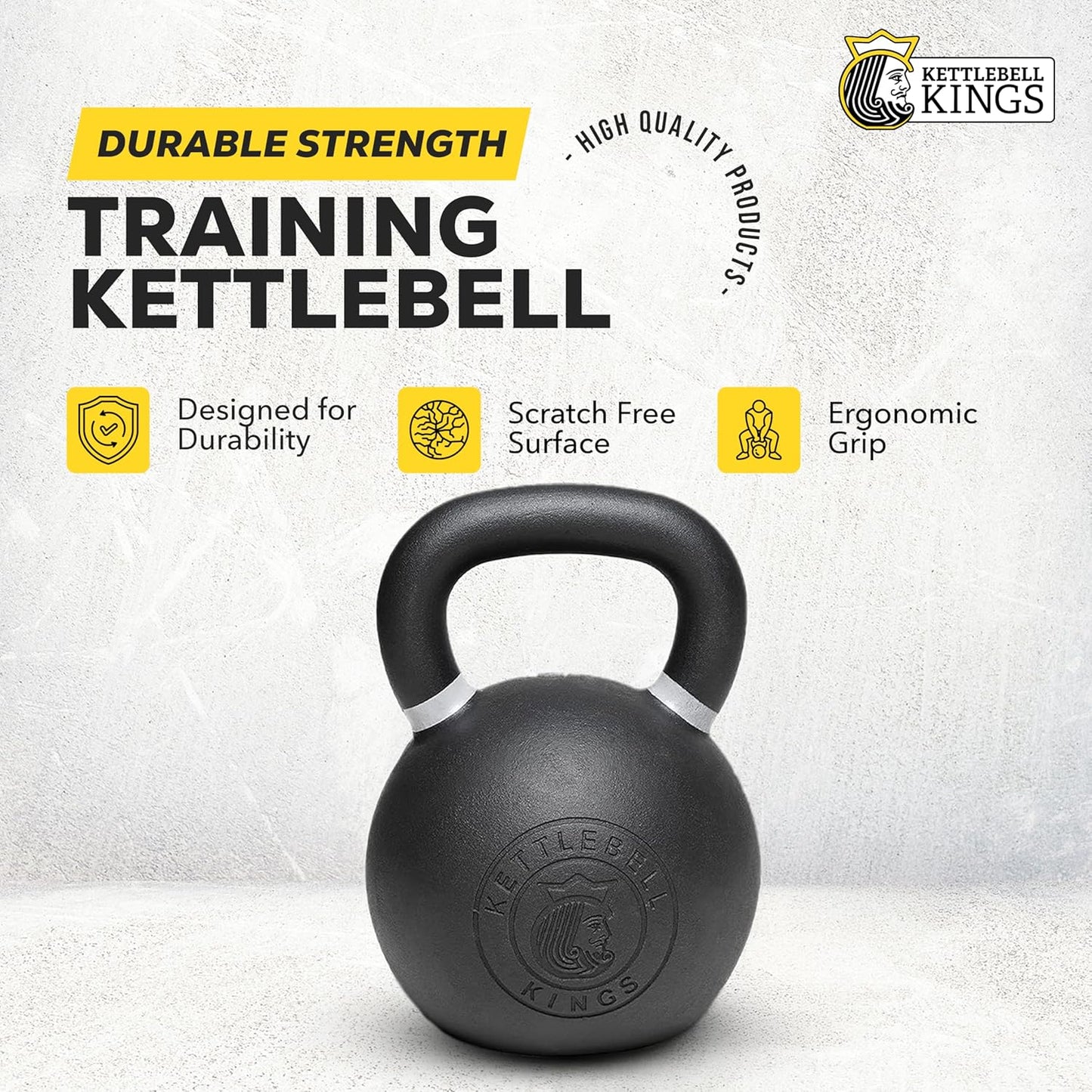 Powder Coated Kettlebells Set (9-97 lb) - Strength Training Weights for Home Gym