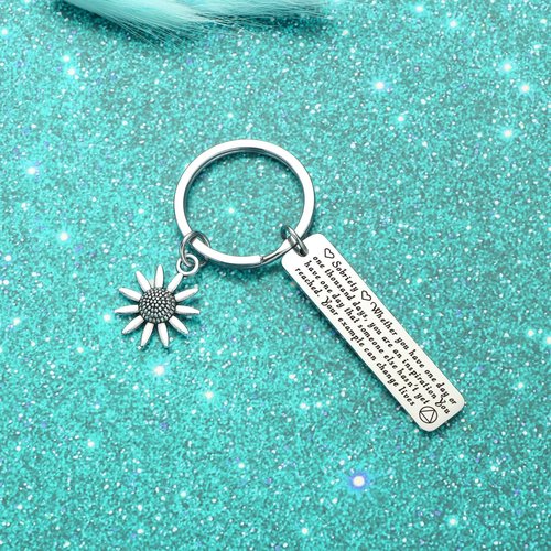 ZQEOU Sobriety Gifts For Women Men Sober Gifts For Women National Sober Day Gift Addiction Recovery Keychain For AA Na Jewelry AA Anniversary Keychain