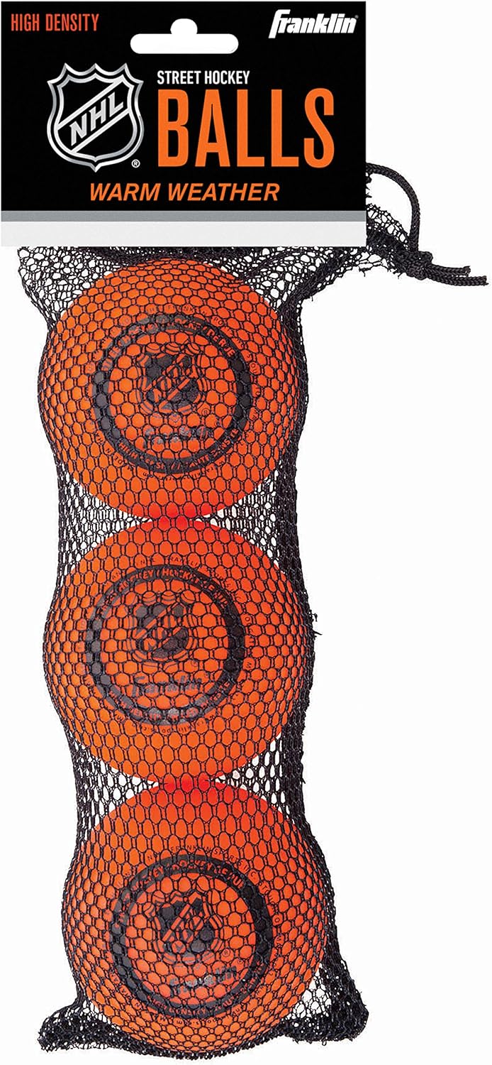 Official Size Franklin Sports NHL Street Hockey Balls | No Bounce | Assorted Colors