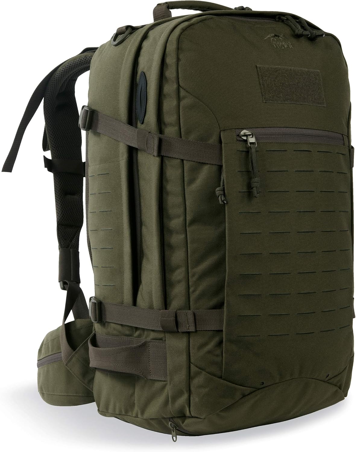 Tasmanian Tiger Mission Pack Mk II, 37L Combat Backpack with Laser Cut MOLLE System, YKK RC Zippers, Olive