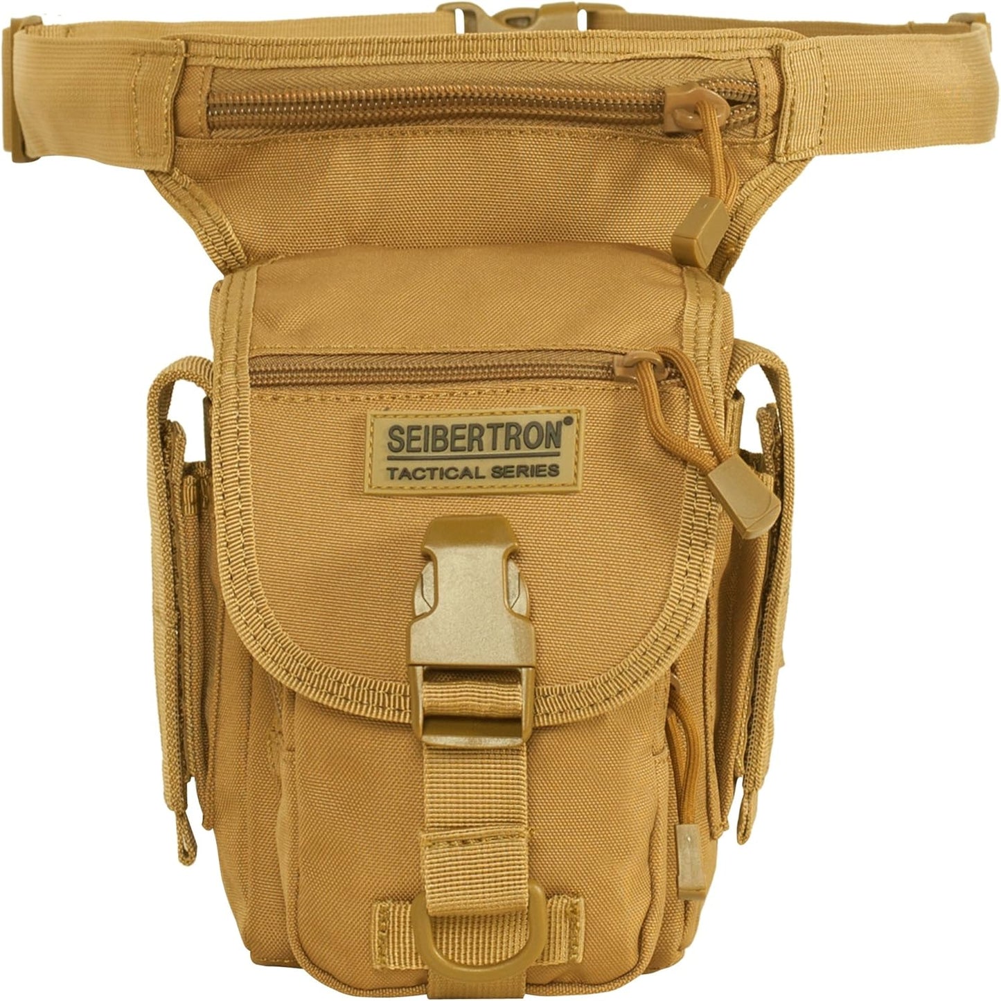 Waterproof Tactical Leg Bag for Hiking & Airsoft - Seibertron Black Utility Pouch