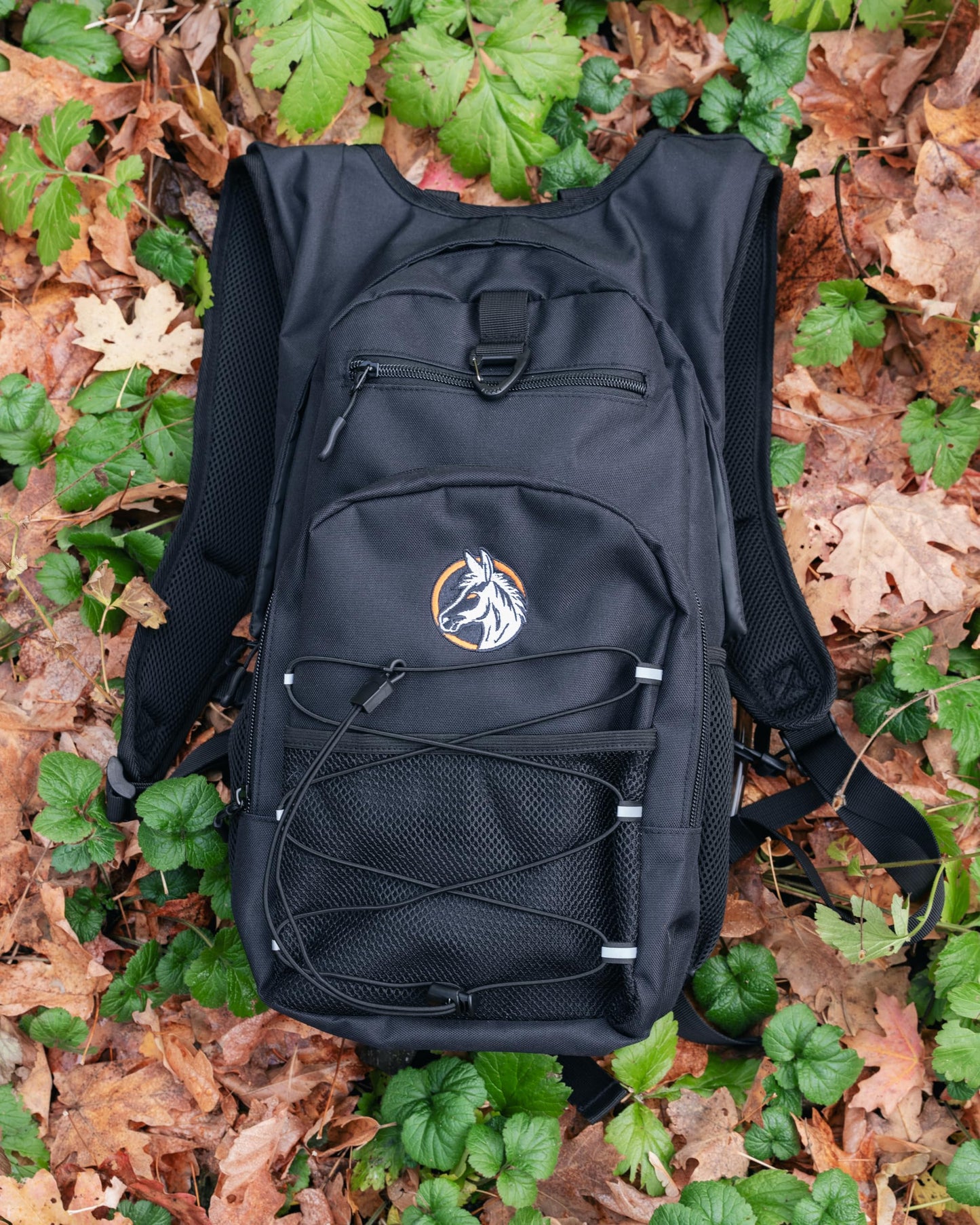 Fierce Mule Hydration Backpack 18L with First Aid Kit, 3L Water Bladder & Cooling Towel - Lightweight Hydration Daypack for Biking, Running, Hiking, Camping, Raves