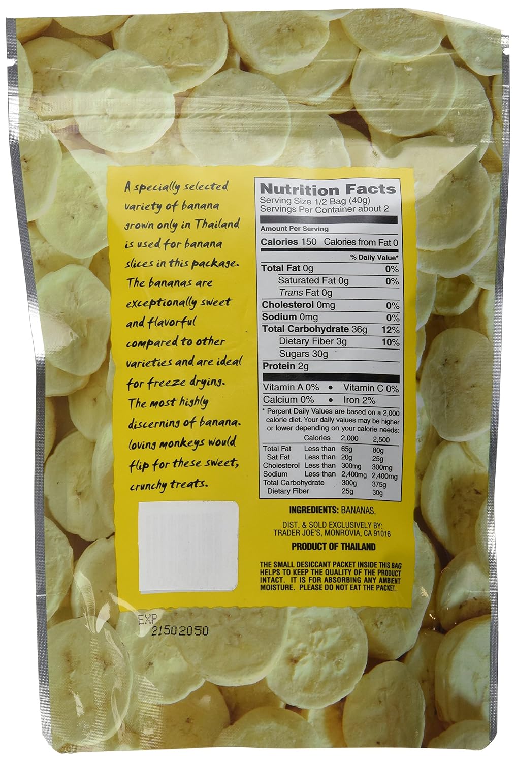 Trader Joe's Freeze Dried Bananas (2 Pack)