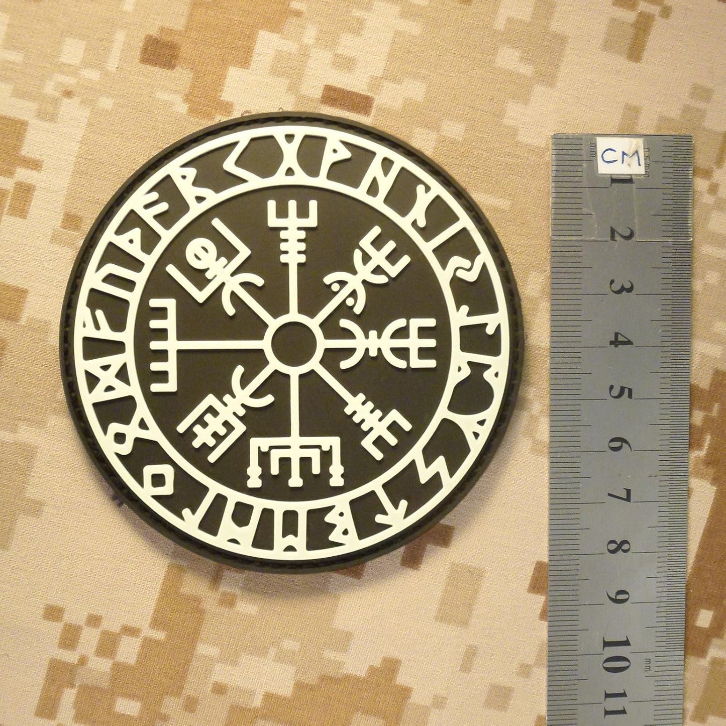 Vegvisir Viking Compass PVC Patch Compatible with Velcro - Norse Morale Tactical Patches for Backpacks, Vest (Subdued)