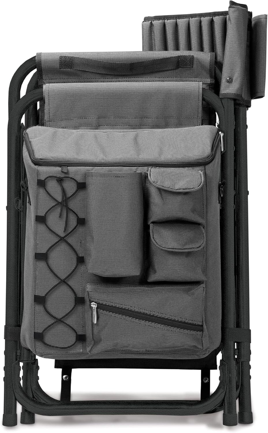 ONIVA - a Picnic Time Brand Fusion Original Design Outdoor Folding Chair, Gray with Black Frame , 33 x 7 x 21