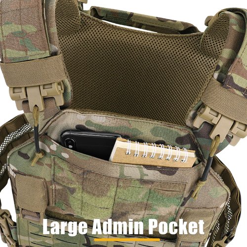 PETAC GEAR Laser-Cutting Vest for Men Cosplay — Quick Release Modular Lightweight MOLLE Weighted Training Vests. (MC)