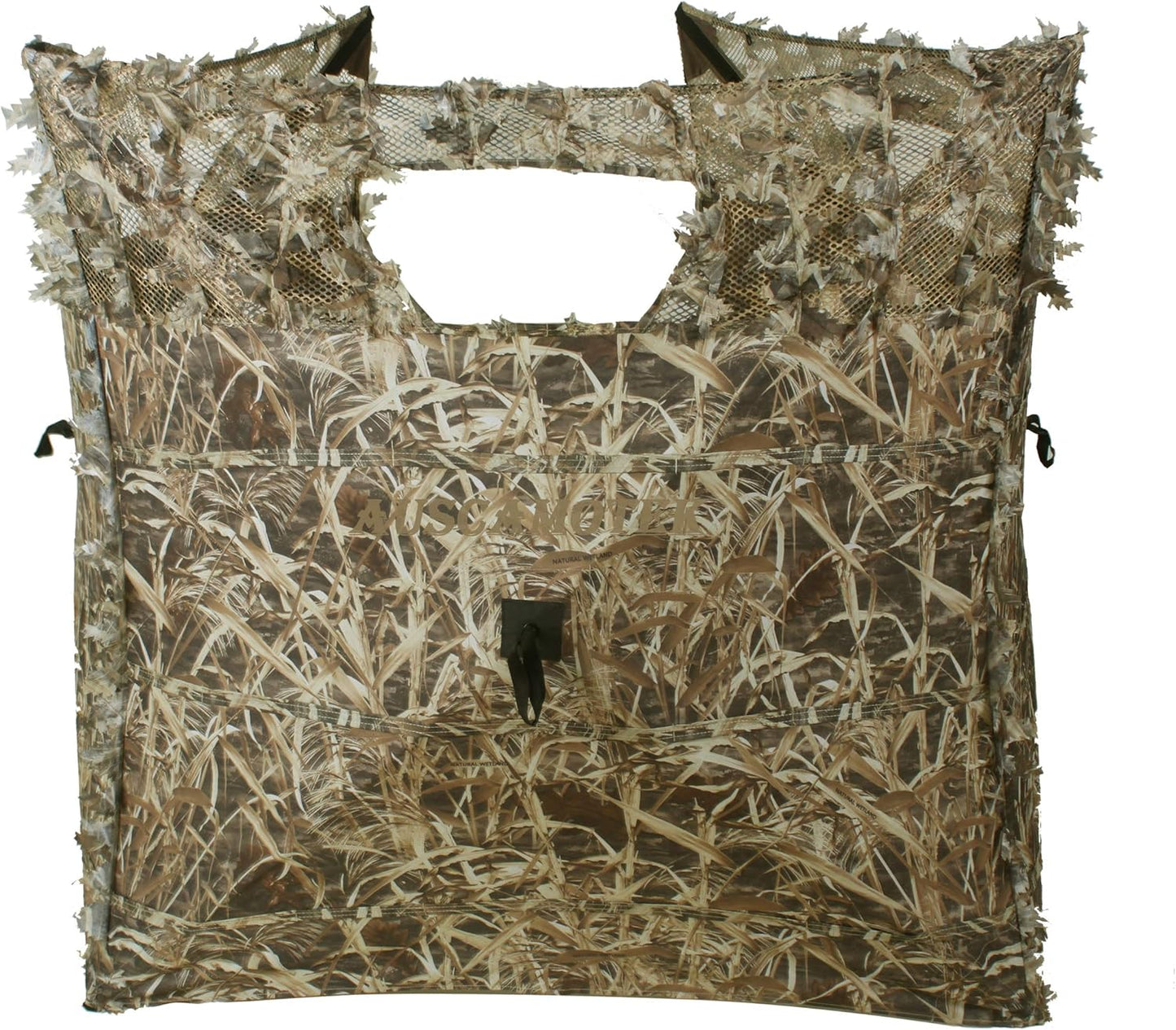AUSCAMOTEK Pop Up Ground Blind for Deer Duck Turkey Hunting Portable Quick Setup Lightweight Green/Brown/Dry Grass Ground Peg Included