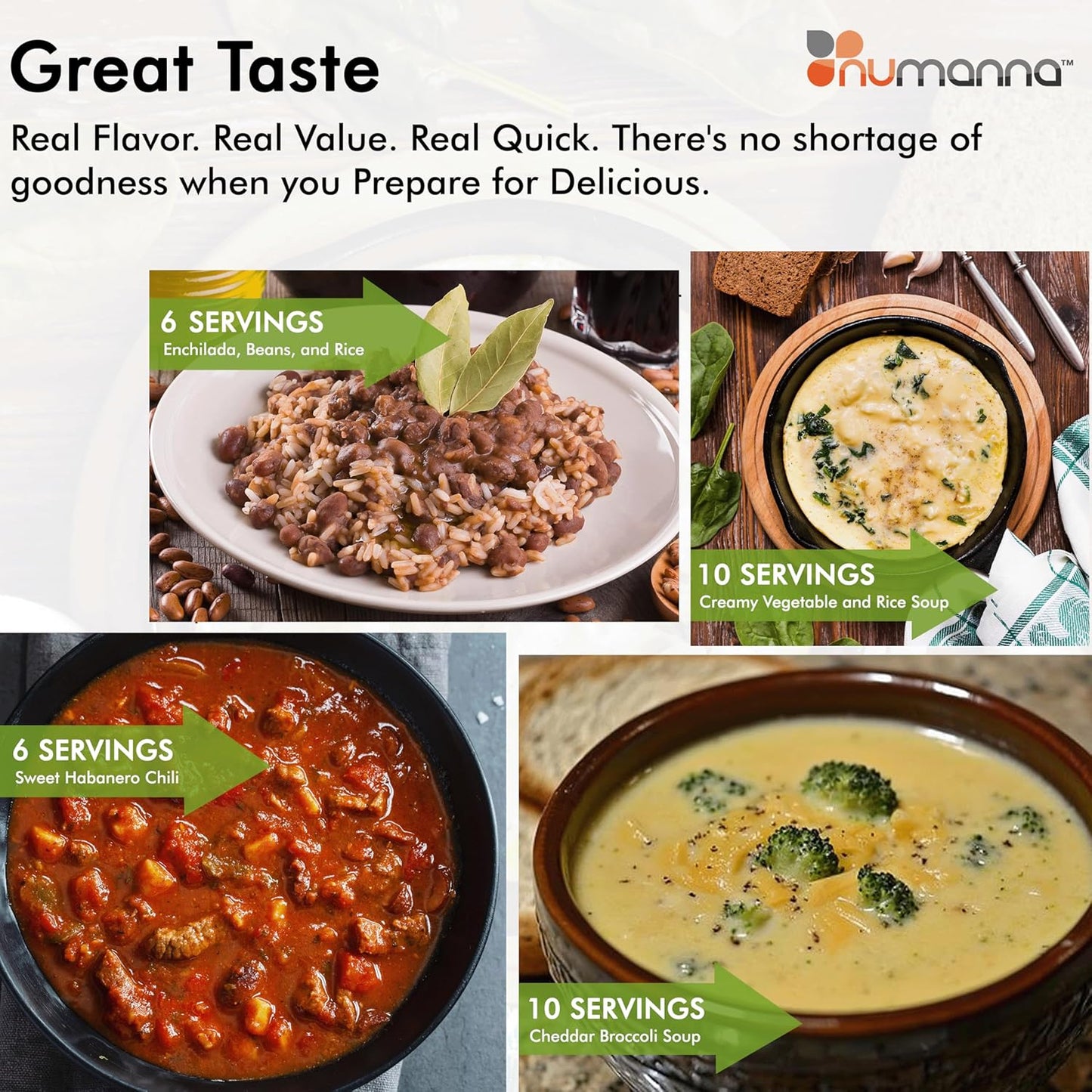 NuManna Grab-n-Go Bucket– 80 Servings Freeze-Dried Premade Meals | 25+ Year Shelf Life | Non-Perishable, Ready-to-Eat Breakfast & Dinner, Everyday Meals & Pantry Essentials | Emergency, Camping & Survival Food Kit | Made in USA