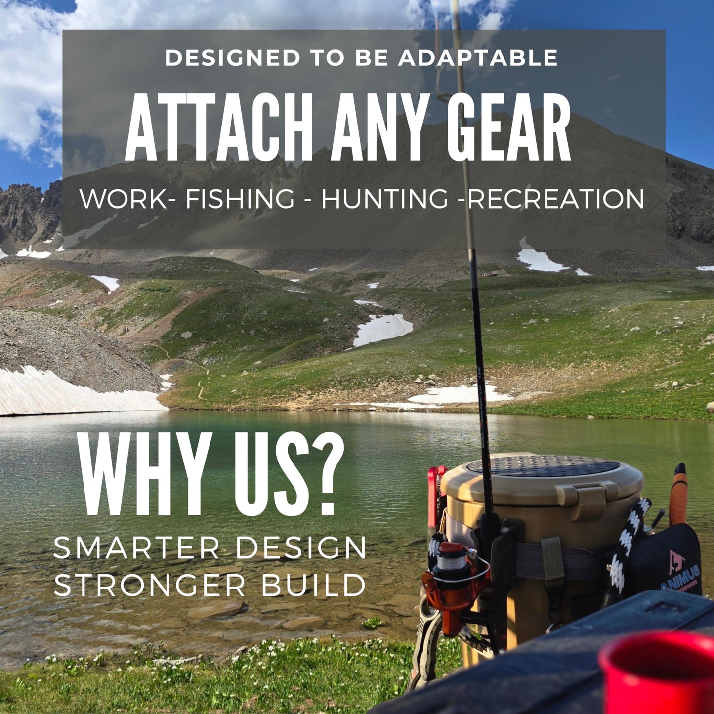 Animus Cooler- Work, Fishing, Hunting & Recreation-Durable Bucket Coolers with Organization. Food-Water-Gear Storage