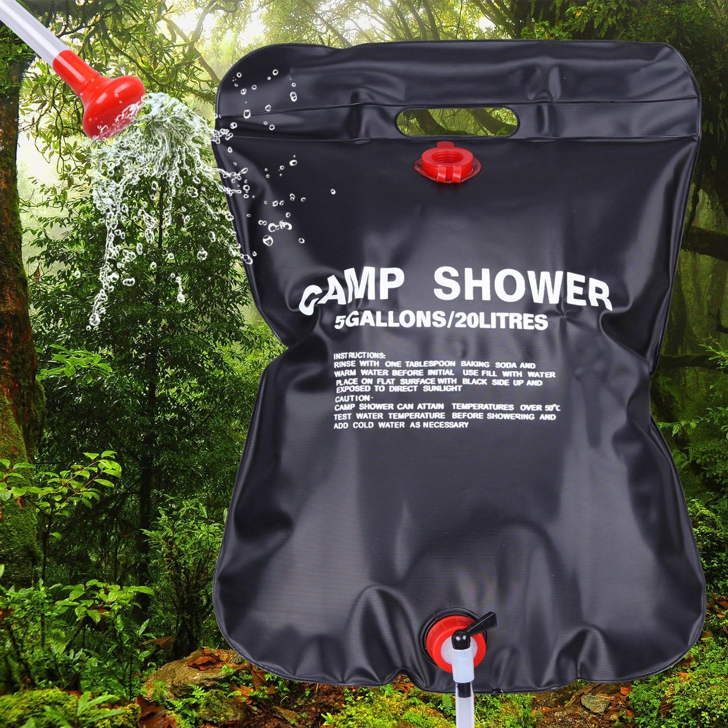 CARTMAN 5 Gallons Portable Solar Camping Shower Bag for Outdoor Traveling Hiking Summer Shower