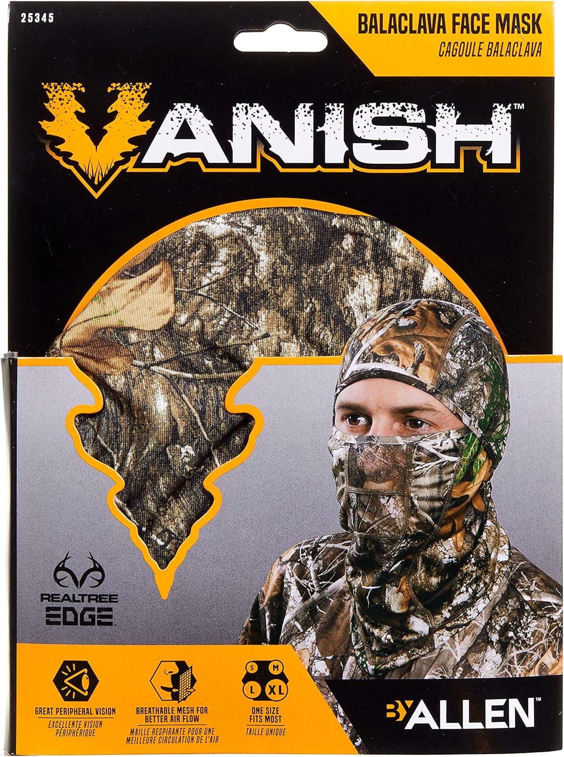 Allen Company Vanish Stretch Fit Camouflage Balaclava, Camo Hunting Face Cover
