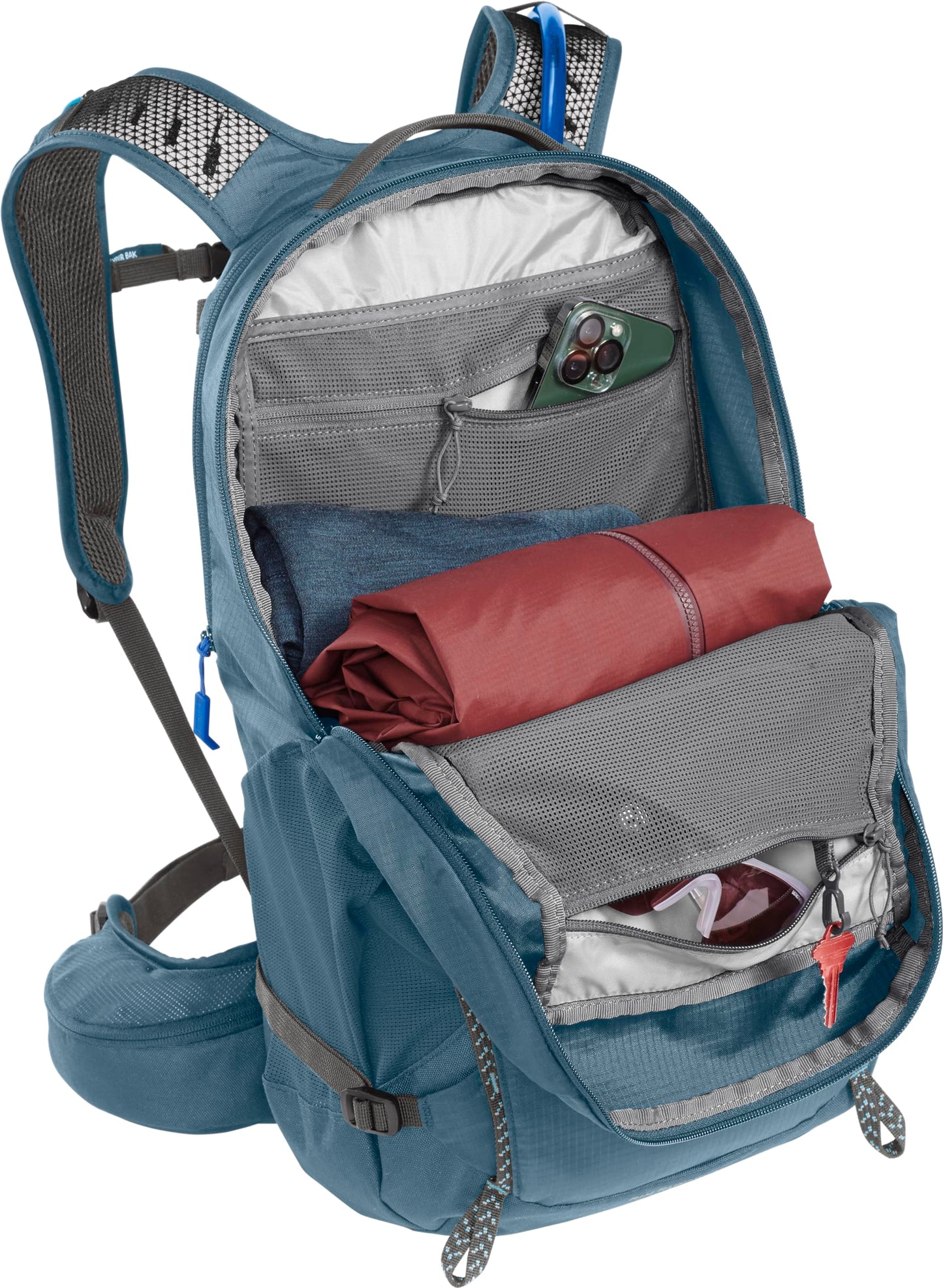 CamelBak Women's Rim Runner X28 Hiking Hydration Backpack with 2L Reservoir Bladder, Crystal Blue