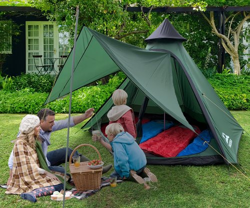 Camping Tent 2-4 Person Screen Tent Double Layer with Floor Waterproof Windproof 4 Season Large Space 12x10x8ft Outdoor Family Event